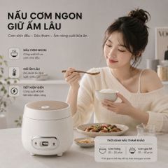 Nồi Cơm Điện Mishio MK233 size 0.8L nấu cơm ngon