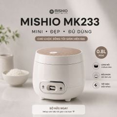 Nồi Cơm Điện Mishio MK233 size 0.8L nấu cơm ngon