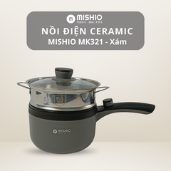 Nồi nấu đa năng Mishio MK321 |  Dung tích 1.5L kèm xửng hấp inox 304