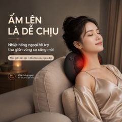 Gối massage không dây Kachi dòng cao cấp MK343 - New