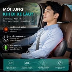 Gối massage không dây Kachi dòng cao cấp MK343 - New