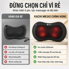Gối massage không dây Kachi dòng cao cấp MK343 - New