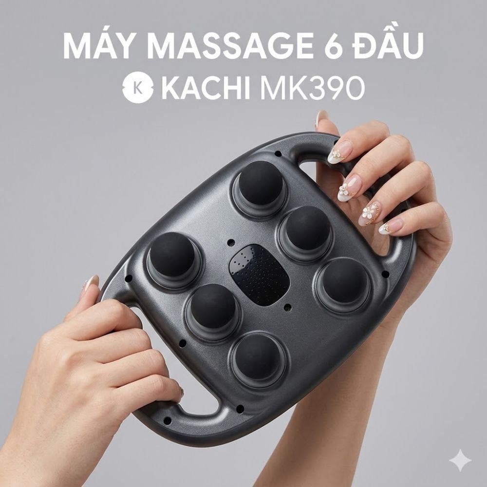 Máy Massage 6 Đầu Rung Kachi MK390 Chạy Pin - Giải Pháp Thư Giãn Tối Ưu Cho Cơ Thể