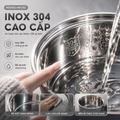 Nồi Lẩu Điện Mini 1.5L Mishio MK392 600W lòng nồi inox 304 không gỉ sét