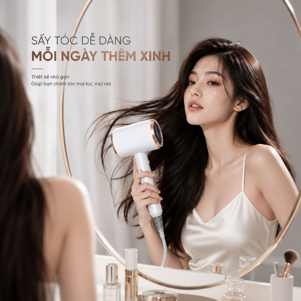 Máy sấy tóc nóng lạnh Kachi MK404 – Nhỏ gọn, thời trang, sấy tóc nhanh chóng