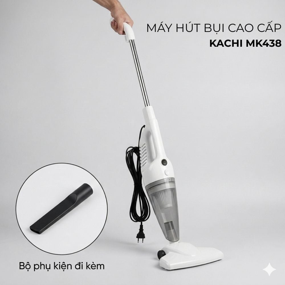 Máy Hút Bụi Cầm Tay Kachi MK438 600W - Lực Hút Mạnh Mẽ, Thiết Kế Linh Hoạt, Sạch Mọi Ngóc Ngách