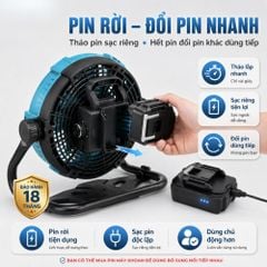Quạt Để Bàn Tích Điện Kachi MK443 – Gió Turbo Mạnh Mẽ, Xoay 360 Độ, Thiết Kế Di Động Đa Năng