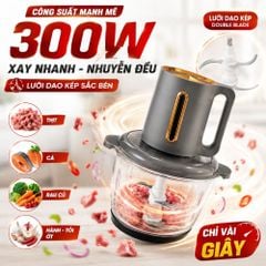 Máy Xay Thực Phẩm Đa Năng Mishio MK444 (2.0L) - Cối Thủy Tinh tặng cối Inox 304 Phân Loại Thực Phẩm Sống Chín