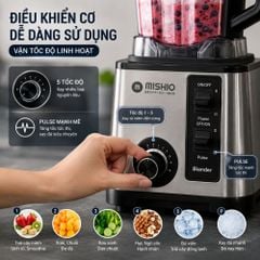 Máy Xay Sinh Tố Công Nghiệp Đa Năng Mishio MK446 (3.0L) - Công Suất 800W