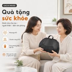 Gối Massage Cổ Vai Gáy Kachi MK450 – Công Nghệ Massage 4D Chườm Nóng