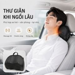 Gối Massage Cổ Vai Gáy Kachi MK450 – Công Nghệ Massage 4D Chườm Nóng