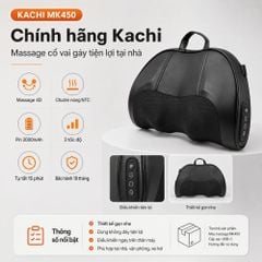 Gối Massage Cổ Vai Gáy Kachi MK450 – Công Nghệ Massage 4D Chườm Nóng