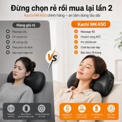 Gối Massage Cổ Vai Gáy Kachi MK450 – Công Nghệ Massage 4D Chườm Nóng