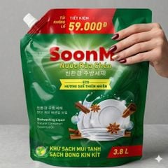 Nước rửa chén hương Quế Soonmi túi lớn 4KG - Dung tích 3.8L MK