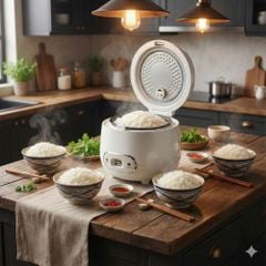 Nồi Cơm Điện Mishio MK233 size 0.8L nấu cơm ngon