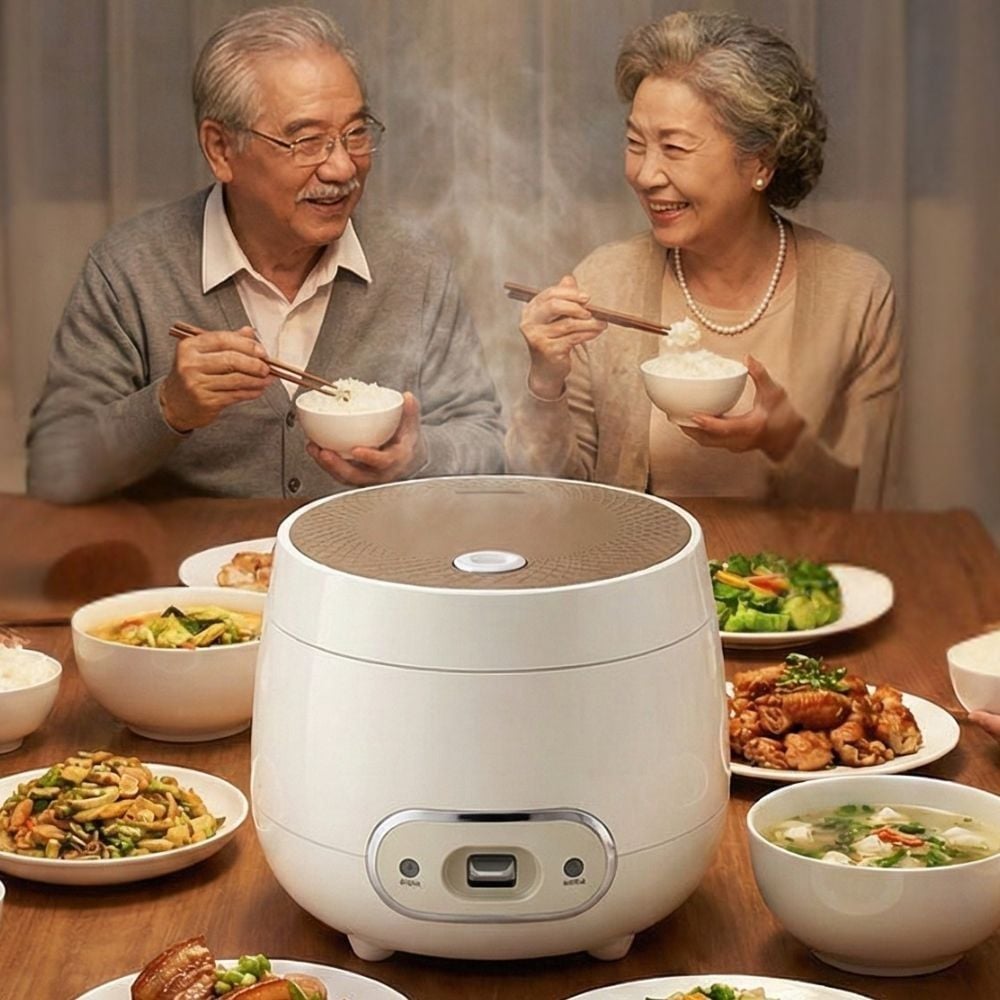 Nồi Cơm Điện Mishio MK233 size 0.8L nấu cơm ngon