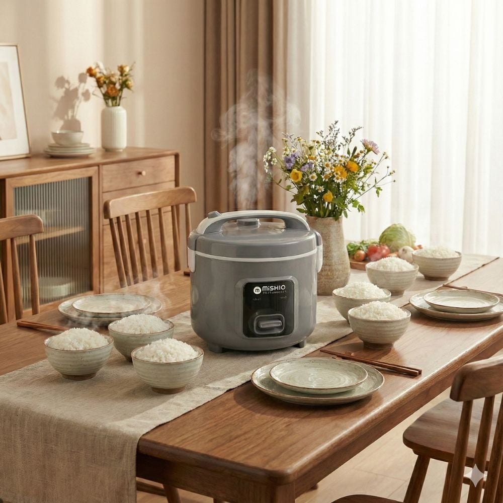 Nồi Cơm Điện Lòng Niêu Mishio MK411 – Dung tích 1 Lít 8