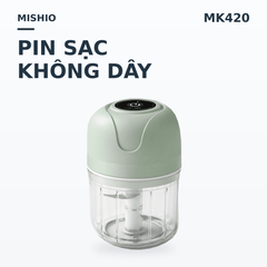 Máy Xay Tỏi Ớt Mini Chạy Pin Mishio MK420