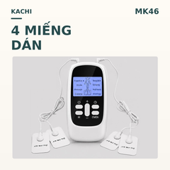 Máy Massage Xung Điện 4 Miếng Dán, 15 Mức Cường Độ, 8 Chế Độ, Giảm Đau Nhức, Tăng Cường Tuần Hoàn Máu Kachi MK46