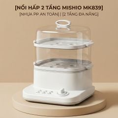 Nồi Hấp Điện 2 Tầng Mishio MK839 (6 Lít) – Bí Quyết Cho Bữa Ăn 