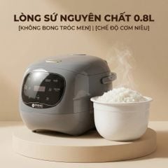 Nồi cơm điện lòng sứ dưỡng sinh Mishio MK365 chống dính tự nhiên trọn đời không bong tróc