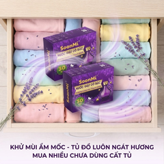 Nước Giặt Cô Đặc SoonMi Hương Lavender - Công Nghệ Giặt Tẩy Thế Hệ Mới (Hộp 30 Tờ) MK