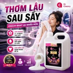 Nước xả Dr Cleany 10KG (Đen) - Lưu Hương Lâu, Mềm Vải | Chuyên Dụng Giặt Ủi MK