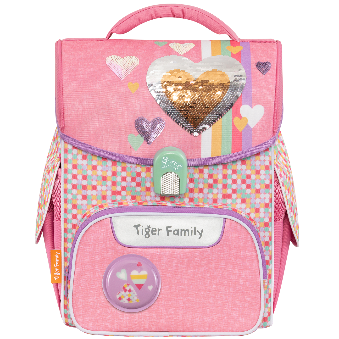  Cặp Sách Công Thái Học Tiger Family Jolly Schoolbag Pro 2S - Pink Amour [Sequins] - TGJL-018A(3) 