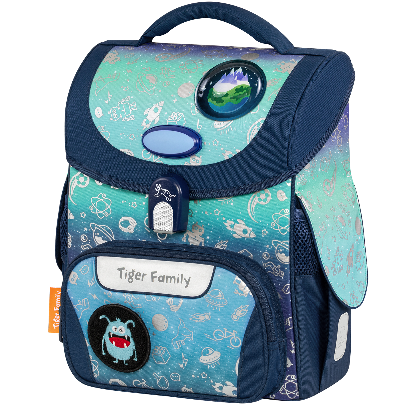  Cặp sách Công Thái Học Tiger Family Jolly Schoolbag Pro 2S - Space Things [Go Green] - TGJL-081A(1) 