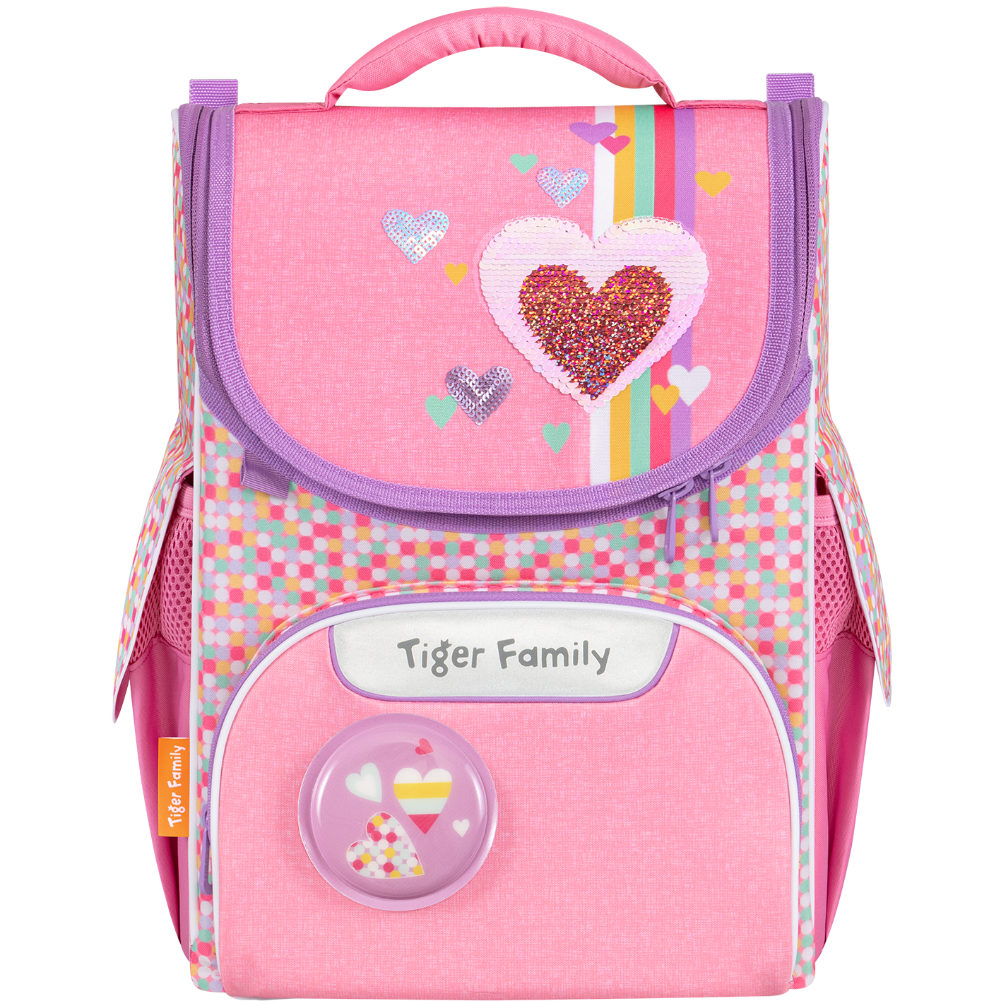  Cặp sách công thái học Tiger Family Nature Quest Schoolbag Pro S - Pink Amour [Sequins] TGNQ-041A(2) 