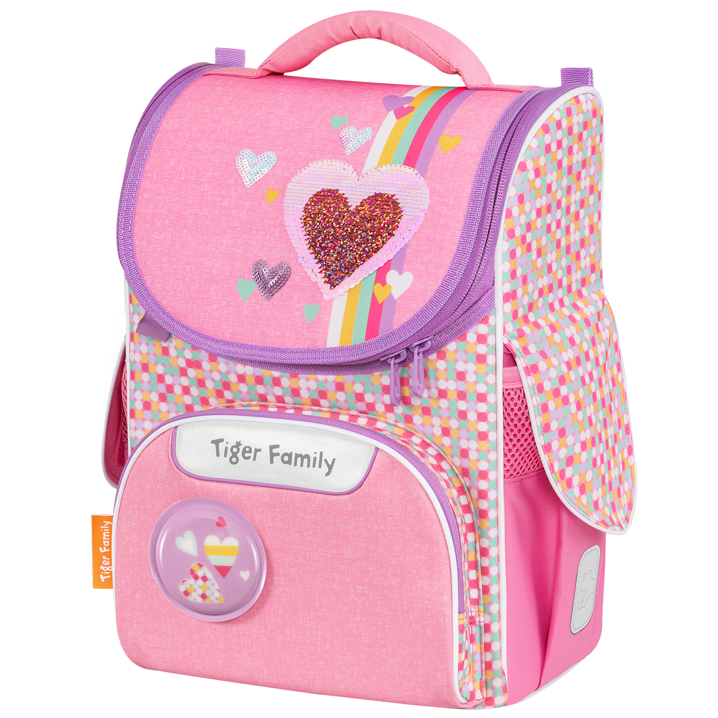  Cặp sách công thái học Tiger Family Nature Quest Schoolbag Pro S - Pink Amour [Sequins] TGNQ-041A(2) 