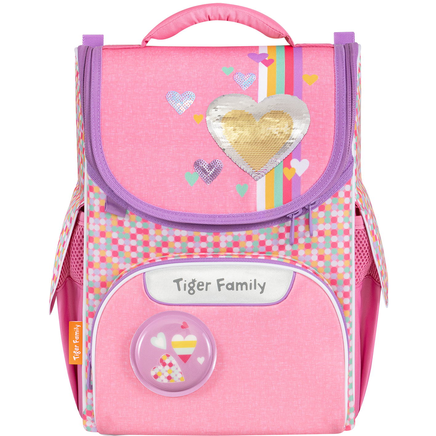 Cặp sách công thái học Tiger Family Nature Quest Schoolbag Pro S - Pink Amour [Sequins] TGNQ-041A(2) 