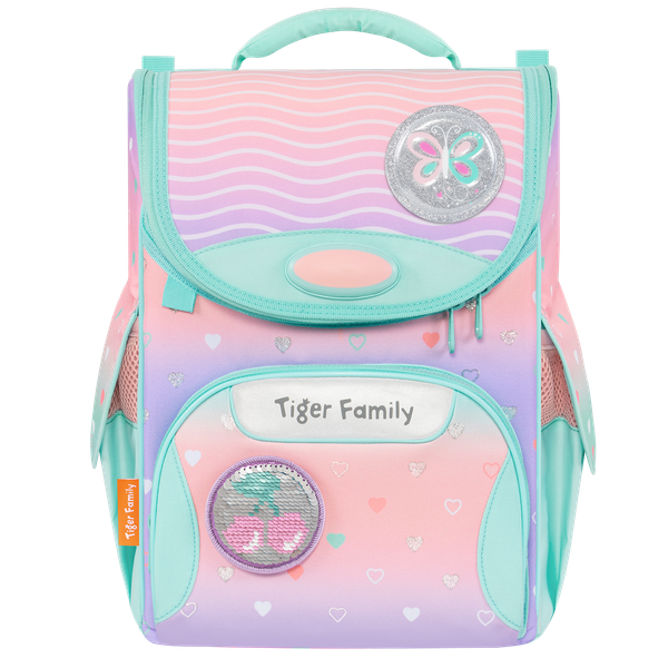  Cặp Sách Tiger Family Nature Quest Schoolbag Pro - Peach Waves [Go Green] - TGNQ-096A , cặp chống gù, balo chống gù 