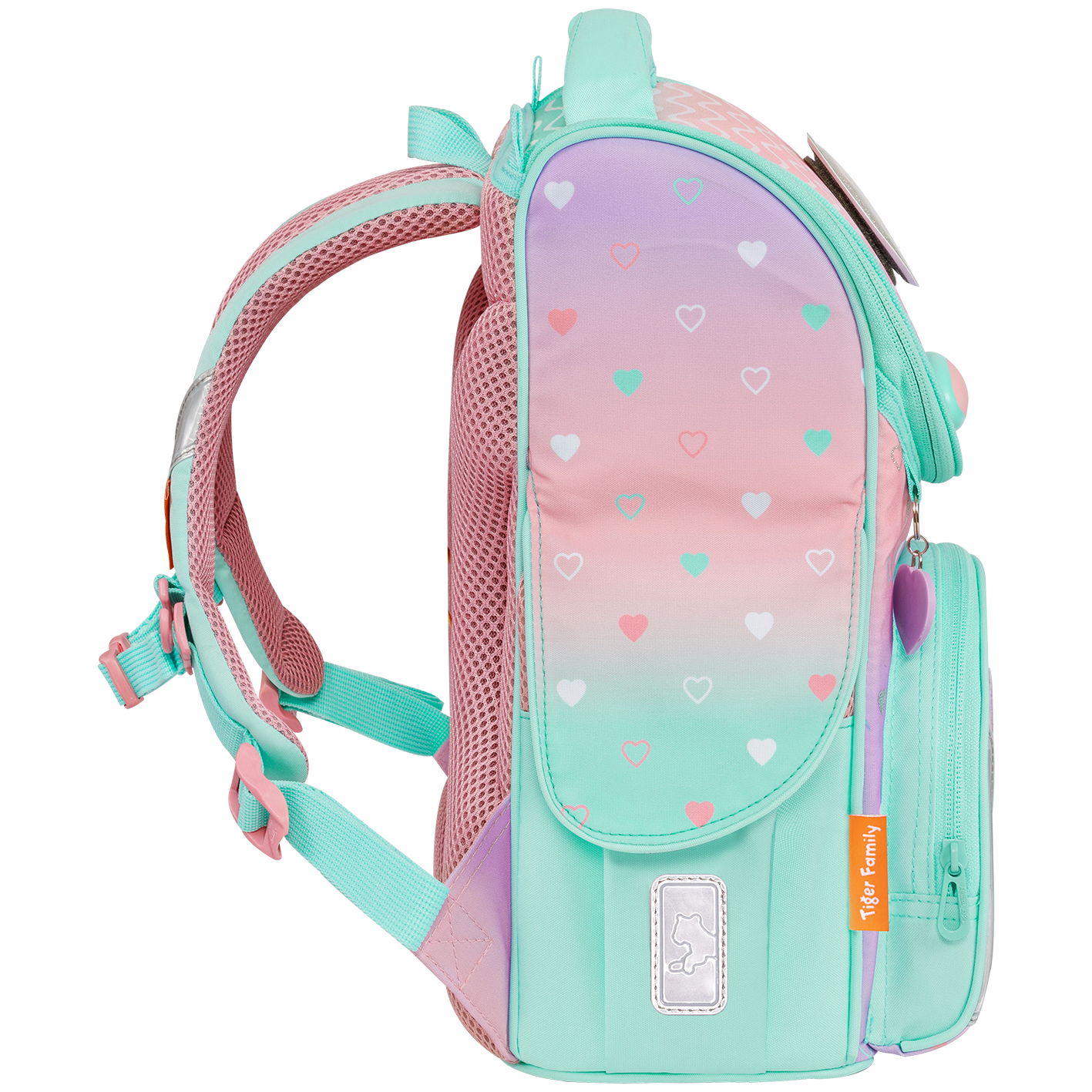  Cặp Sách Tiger Family Nature Quest Pro S - Peach Waves [Go Green] - TGNQ-096A(2) , cặp chống gù, balo chống gù 