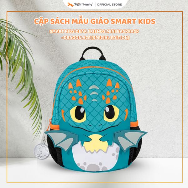  Balo Mầm Non Tiger Family Smart Kids Dear Friends Mini Backpack  - Dragon Ace [Special Edition] - SKDF-023A 
