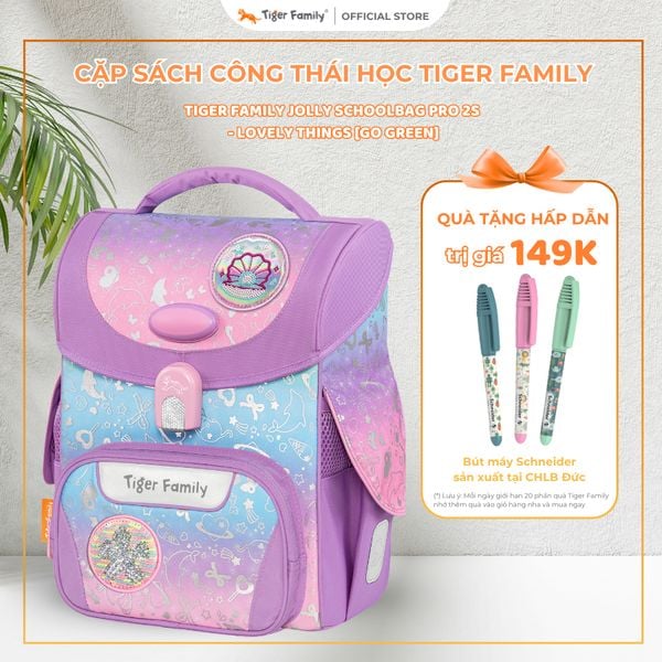  Cặp Sách Công Thái Học Tiger Family Jolly Schoolbag Pro 2S - Lovely Things [Go Green] - TGJL-050A(3) 