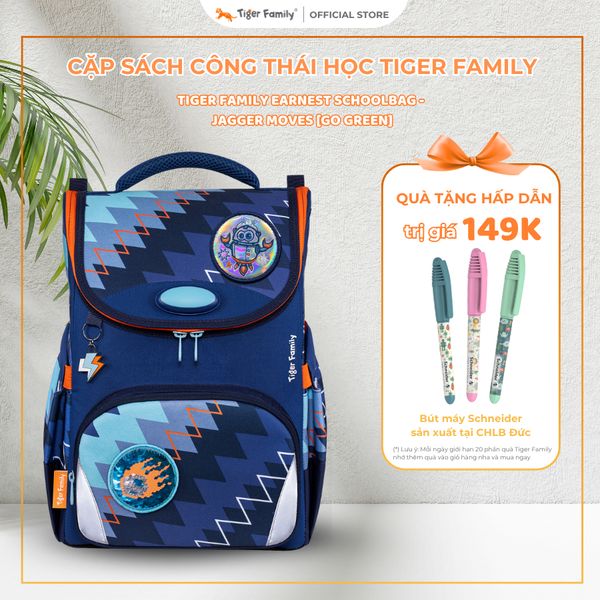  Ba Lô Cặp Chống Gù Tiger Family Học Sinh Earnest Schoolbag - Jagger Moves [Go Green] - TGET-024A 