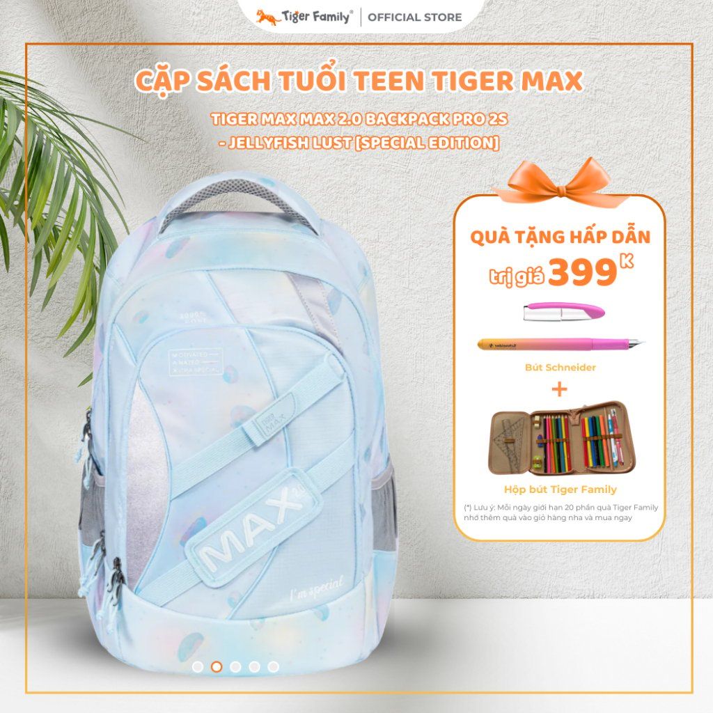  Cặp Sách Tiger Family Max Max 2.0 Backpack Pro 2S - Jellyfish Lust [Special Edition] TMM2-037A 