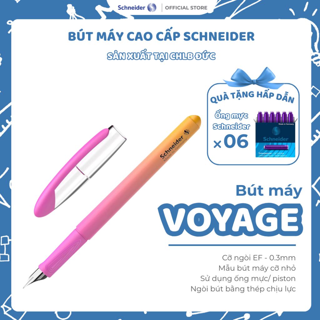  Bút máy Schneider Voyage - made in Germany cỡ ngòi EF - 0.3mm+ 