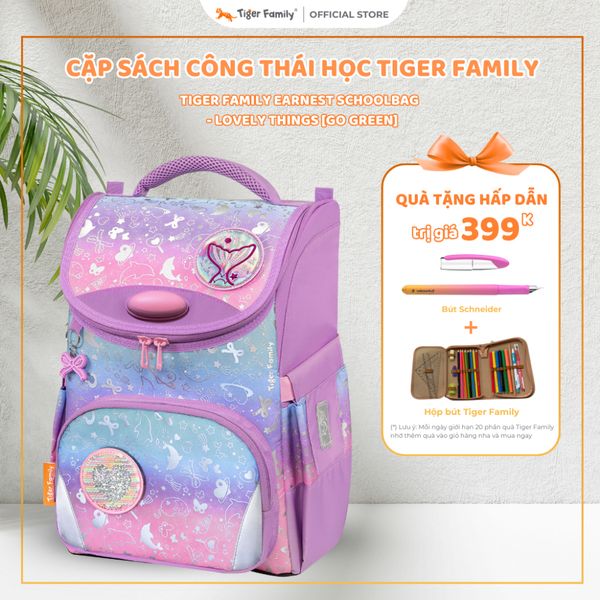  Cặp Sách Công Thái Học Tiger Family Earnest Schoolbag - Lovely Things - Go Green -  TGET-022A 
