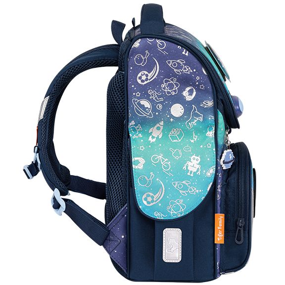  Cặp Sách Tiger Family Nature Quest Pro - Space Things [Go Green] - TGNQ-097A , cặp chống gù, balo chống gù 