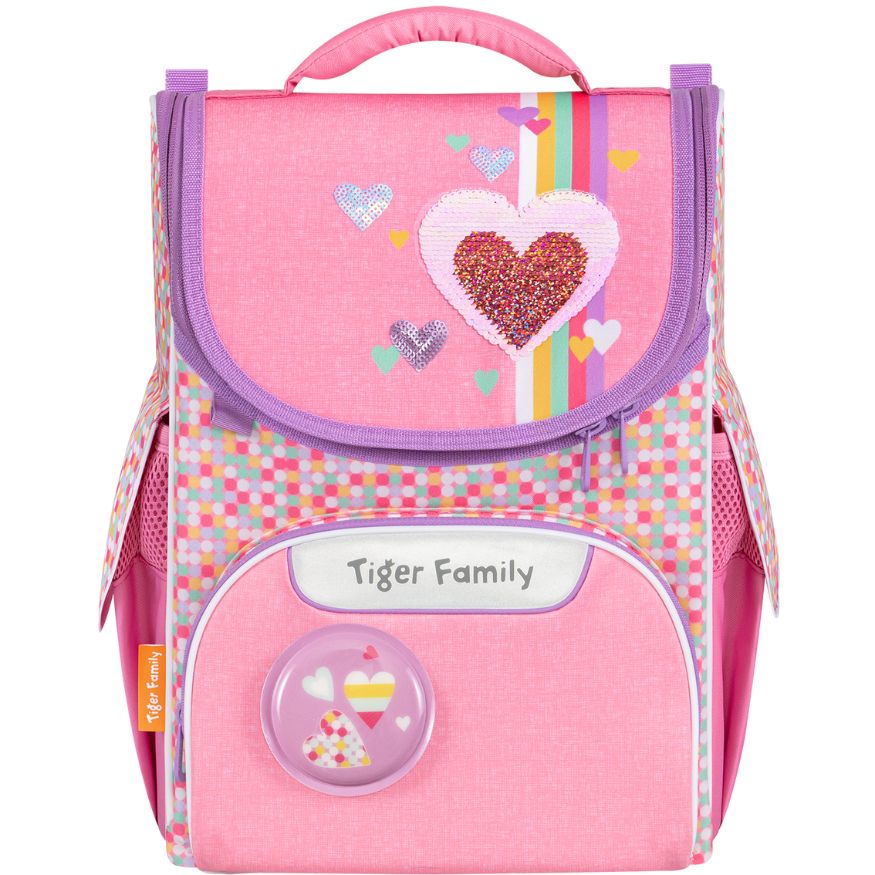  Cặp sách công thái học Tiger Family Nature Quest Schoolbag Pro S - Pink Amour [Sequins] TGNQ-041A(2) 