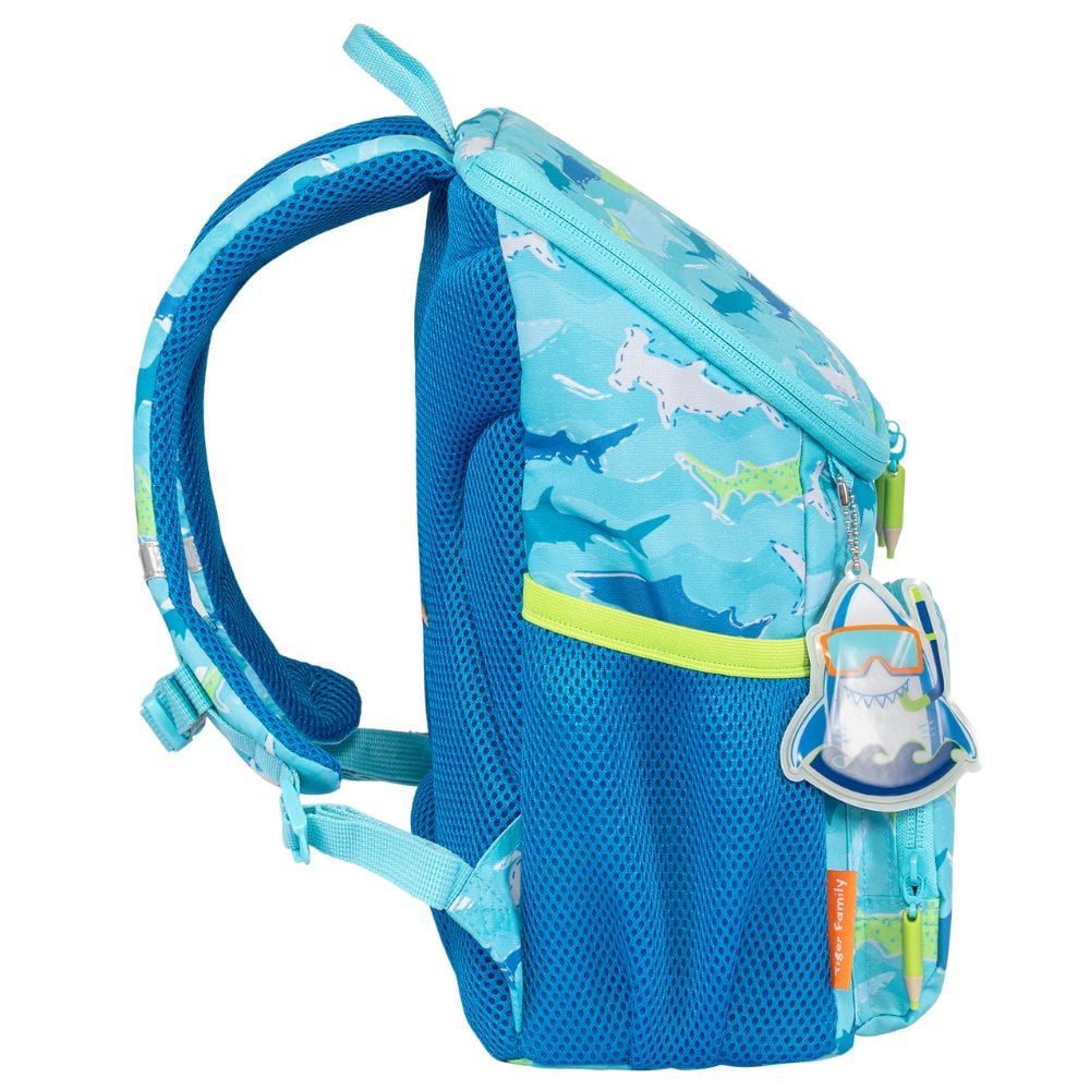  Ba Lô Mầm Non Tiger Family Smart Kids Little Travelers Plus Mini Backpack - Blue Aquarium (With Light Dangler) SKLT-009A 
