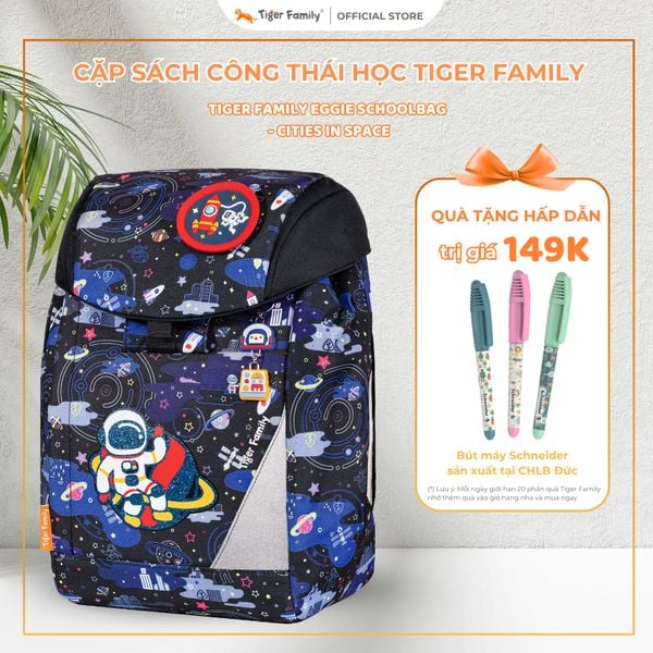  Cặp Sách Công Thái Học Tiger Family Eggie Schoolbag - Cities In Space - Tiger Family TGEG-006A 