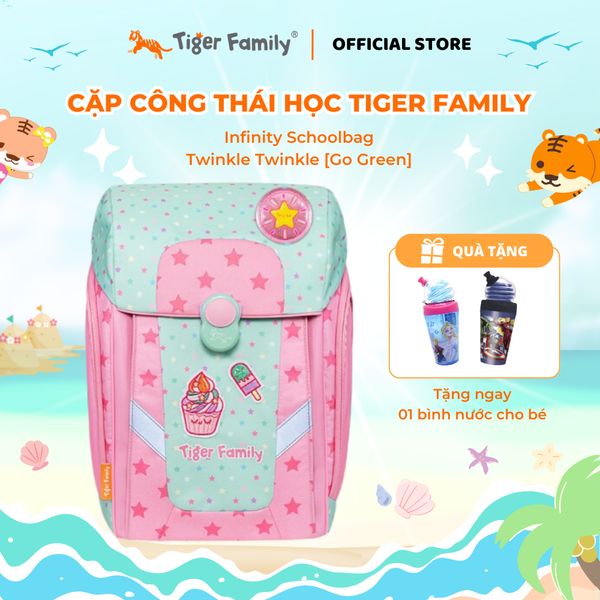  Cặp Sách Công Thái Học Tiger Family Tiger Family Học Sinh Infinity Schoolbag - Twinkle Twinkle [Go Green] -  TGFY-001A 