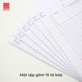  Giấy kiểm tra Hồng Hà 4 ô ly điểm 10 cho học sinh cấp 1 Dòng kẻ rõ nét, giấy viết không nhòe - 4919 