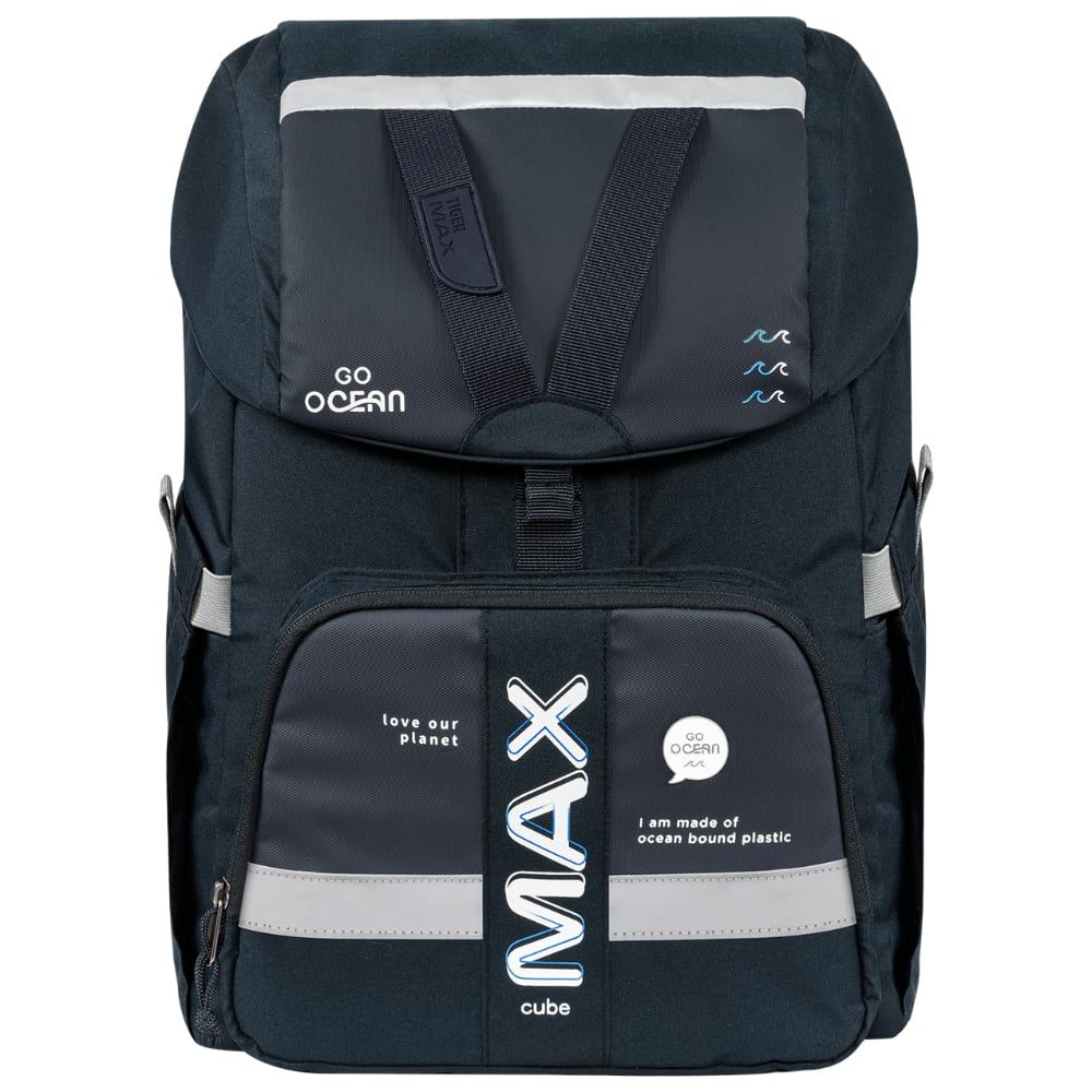  Cặp Sách Công Thái Học Tiger Family Max Cube Backpack Pro 2 - Double Navy [Go Ocean] - Tiger Max TMMC-023A 