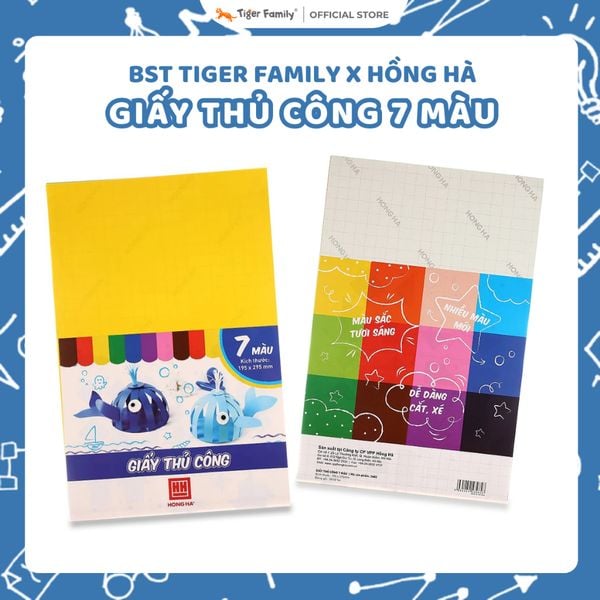  Giấy thủ công Hồng Hà 3485 dành cho học sinh tiểu học cắt dán hình thủ công 