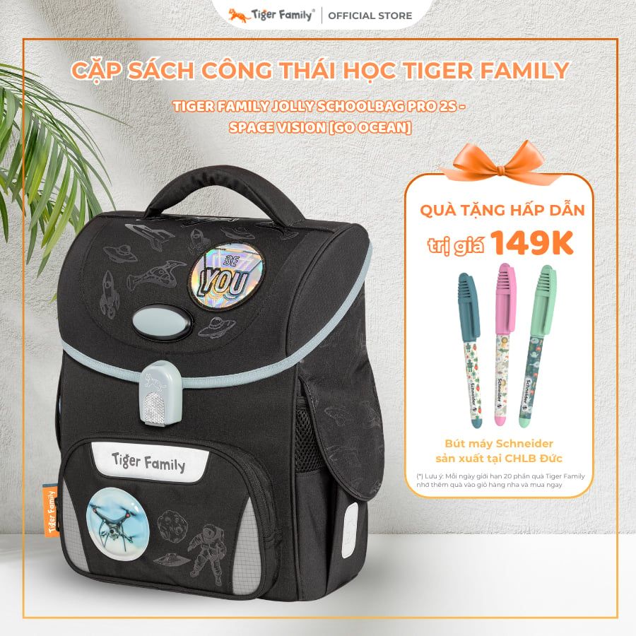  Cặp Sách Công Thái Học Tiger Family Jolly Schoolbag Pro 2S - Space Vision [Go Ocean] - TGJL-089A(1) 