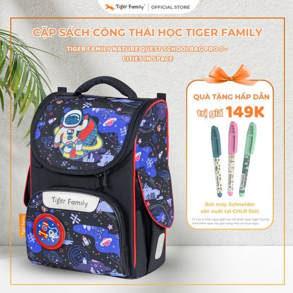  Cặp Sách Công Thái Học Tiger Family Nature Quest Schoolbag Pro S - Cities In Space TGNQ-116A 